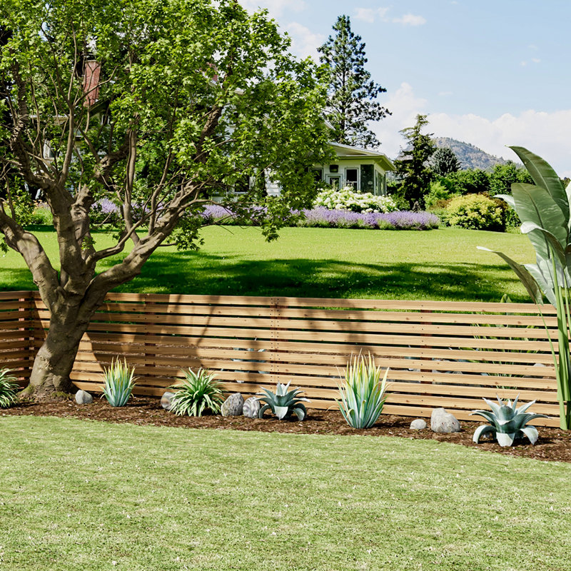Dalhem 180cm H x 60cm W Wood Fence Panels Included