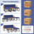Ebern Designs 6pcs Patio Conversation Sofa Set Acacia Wood Outdoor Furniture Set W/ Navy Cushions