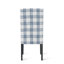 Chaise de salle à manger simple et fonctionnelle en tissu bleu crème avec pieds en bois d'hévéa à grain naturel, largeur 43,4 cm (17,07 po), assemblage requis. Revêtement lisse, hauteur de la structure : 98,5 cm (38,78 po). Vendu par deux.