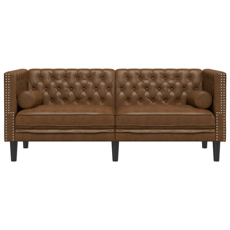 Canapé Chesterfield Solomon Fleur De Lis Living, Noir, 3-Seater
