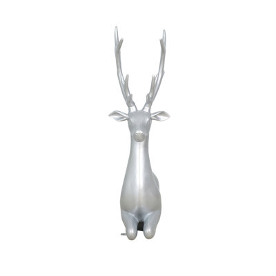 Statues de cerfs assis [Argent]