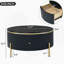 Table basse moderne moderne avec 2 grands tiroirs de rangement (31,5 po)-270423983