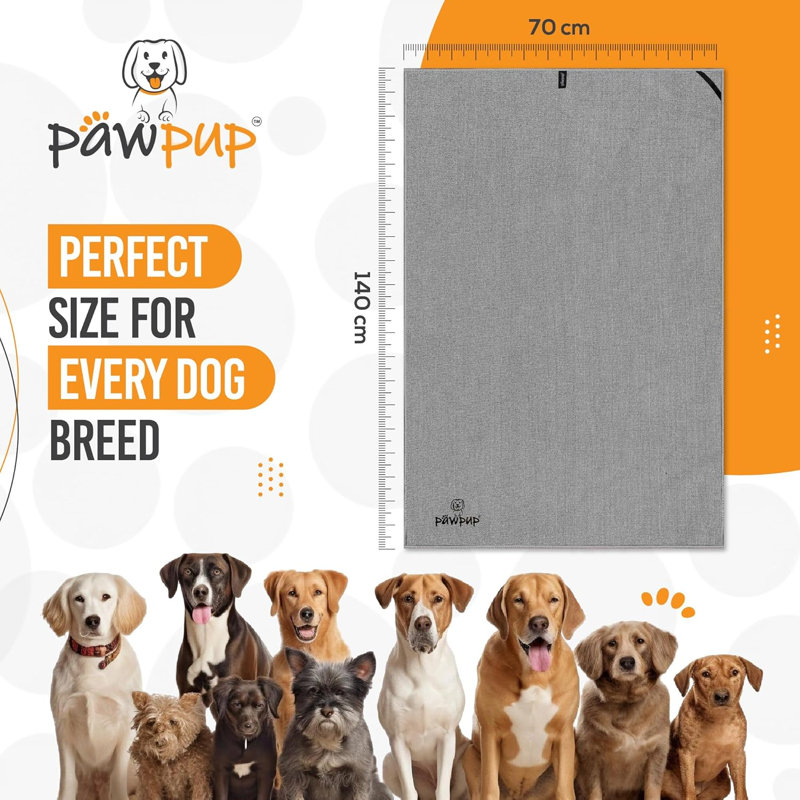 Outdoor Microfiber / Polyester Pet Blanket, 140 x 70 cm, Grey