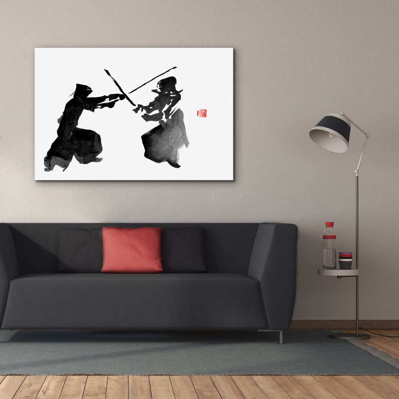 'Kendo' by Pechane, Canvas Wall Art, 40" H x 60" W x 1.5" D