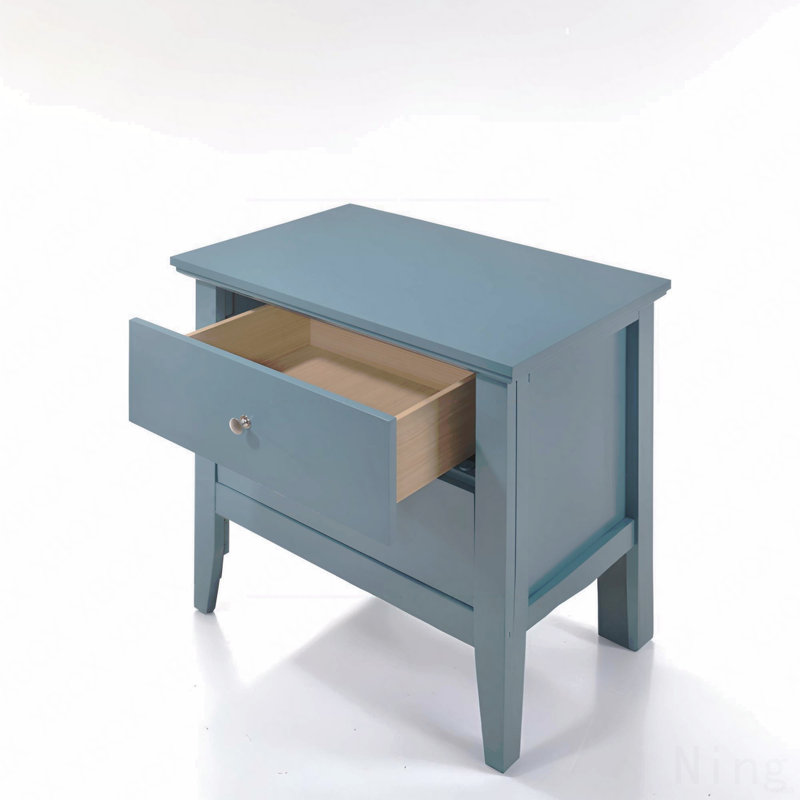 Table de chevet avec tiroirs Teal Elegance, Sarcelle