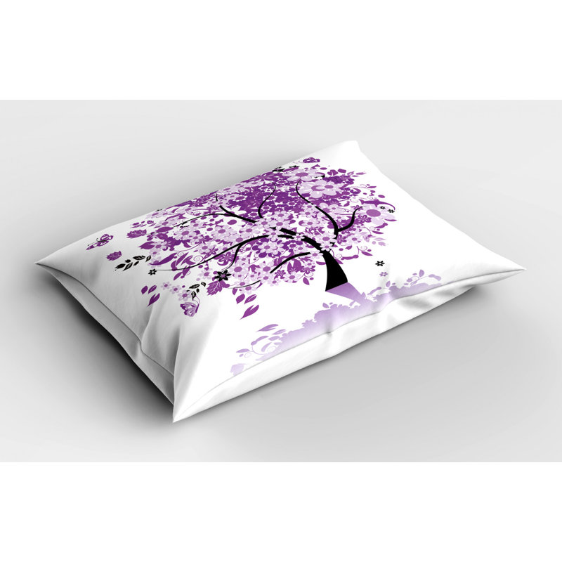 Purple Lilac Tree of Life Kids Polyester Pillow Sham