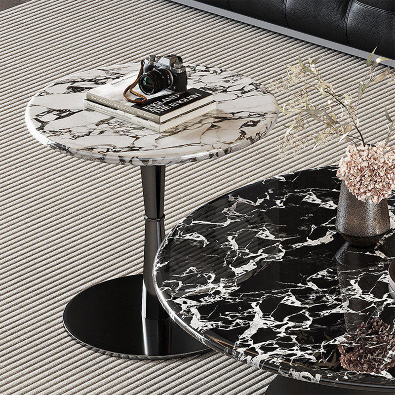 Edmond, H 15,7 po x L 31,5 po x l 31,5 po, Noir / blanc