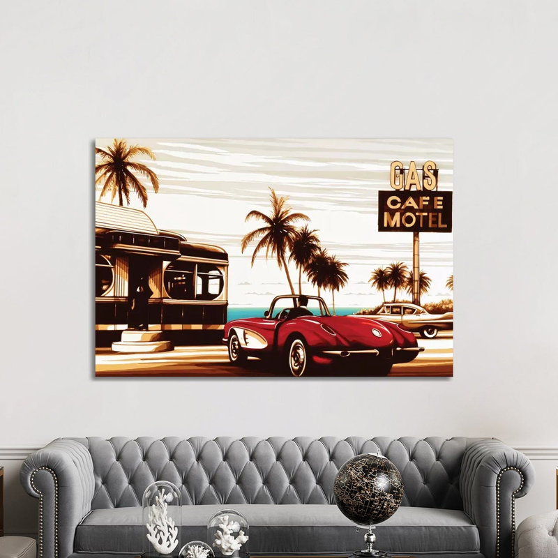 Diner By The Sea by Max Zorn - Print on Canvas, Wrapped Canvas, 152.5 cm H x 101.5 cm W x 3.175 cm D