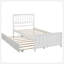 Lit plateforme simple avec lit gigogne, blanc