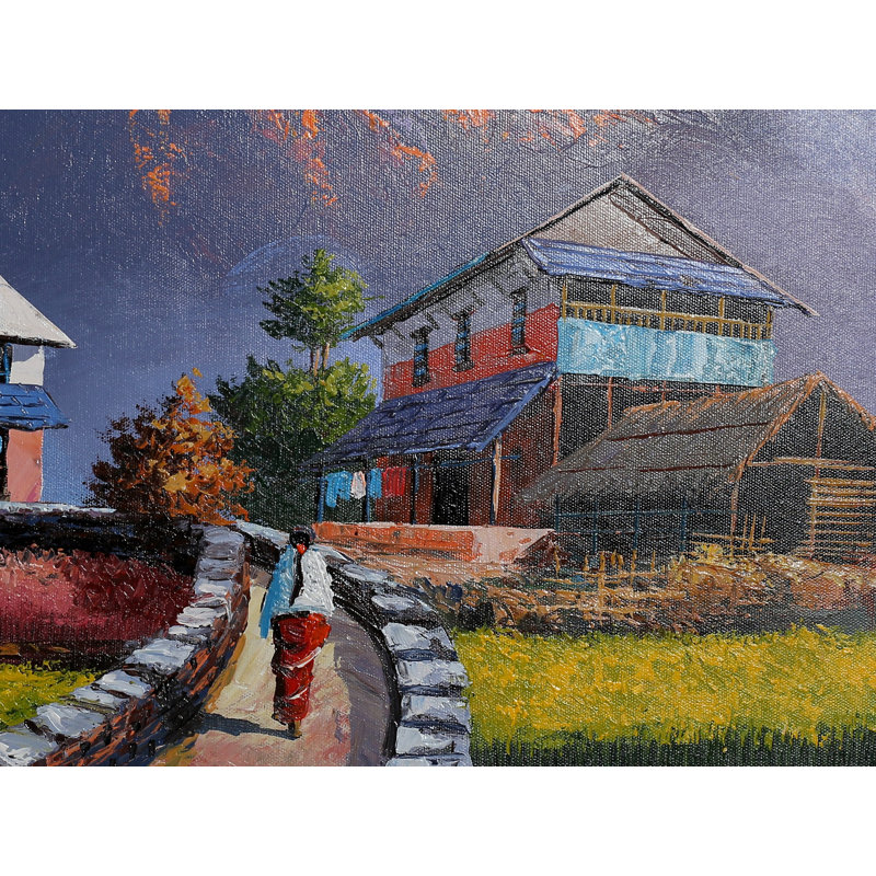 Montagne Machapuchaire | Peinture à l'huile sur toile