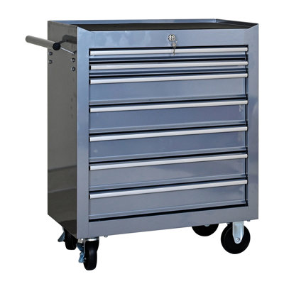 24'' W Steel Side Chest with Wheels