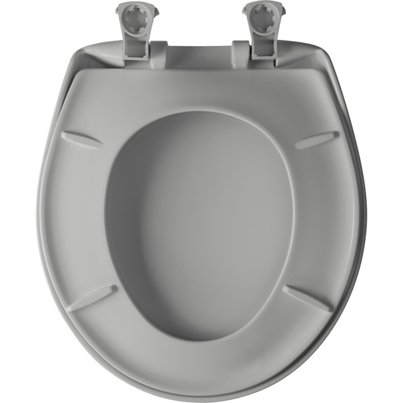 Siège de toilette rond en plastique, Argent