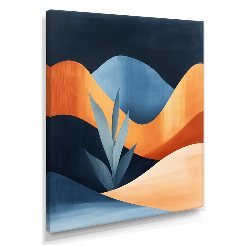 Dunes d'agaves bleues - Impression sur toile pour tableau du désert, H 40 po x l 30 po, Toile tendue
