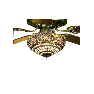 Meyda Tiffany & Stained Glass 15'' 3 - Light Bowl Ceiling Fan Light Kit