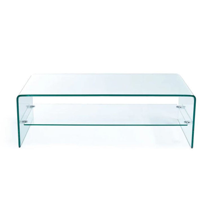 Table basse avec plateau supérieur en verre Aquarius