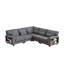 Canapé modulaire en L, canapé modulaire moderne avec rangement et porte-gobelet, canapé modulaire-592528377