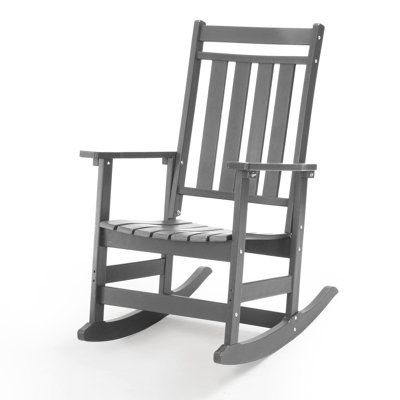 Hdpe Outdoor Rocking Chair With High Back And Wide Seat