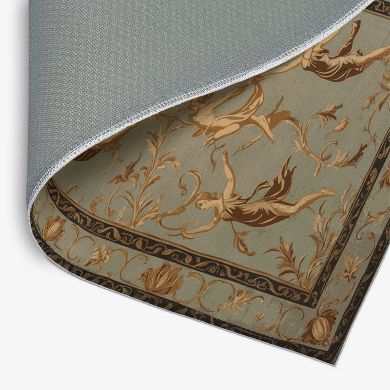Tapis d'intérieur et d'extérieur brun français, Rectangulaire 2 pi x 3 pi