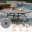 8-Person Aluminum Round Patio Dining Table-601767569