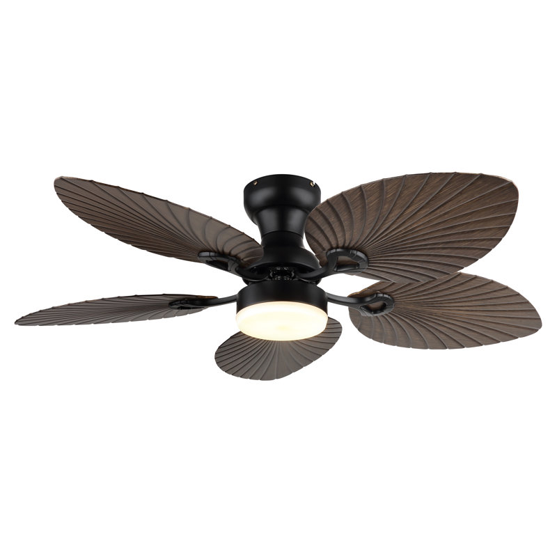 107cm Ceiling Fan with LED Lights, Brown