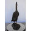 Statue en bronze Dingess Crane regardant vers le bas - Taille: L 17 po x l 12 po x H 31 po.