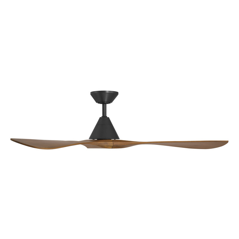 Ventilateur de plafond intelligent en bois naturel Carve 3 avec trousse d'éclairage à DEL sélectionnable 2700K-3000K-4000K-5000K et télécommande incluses, fonctionne avec Alexa et l'application Android ou Android