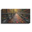  «Fall Forest Wooden Bridge» par Rey Klimt, art mural en métal-857473616
