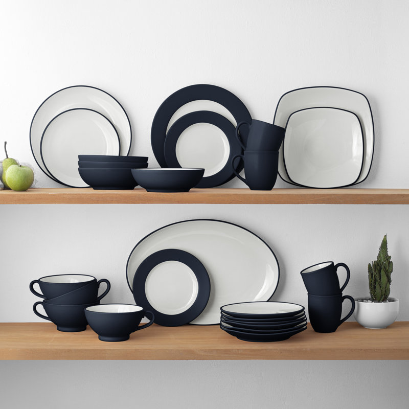 Noritake Colorwave Square Salad Plates, 8-1/4", Navy