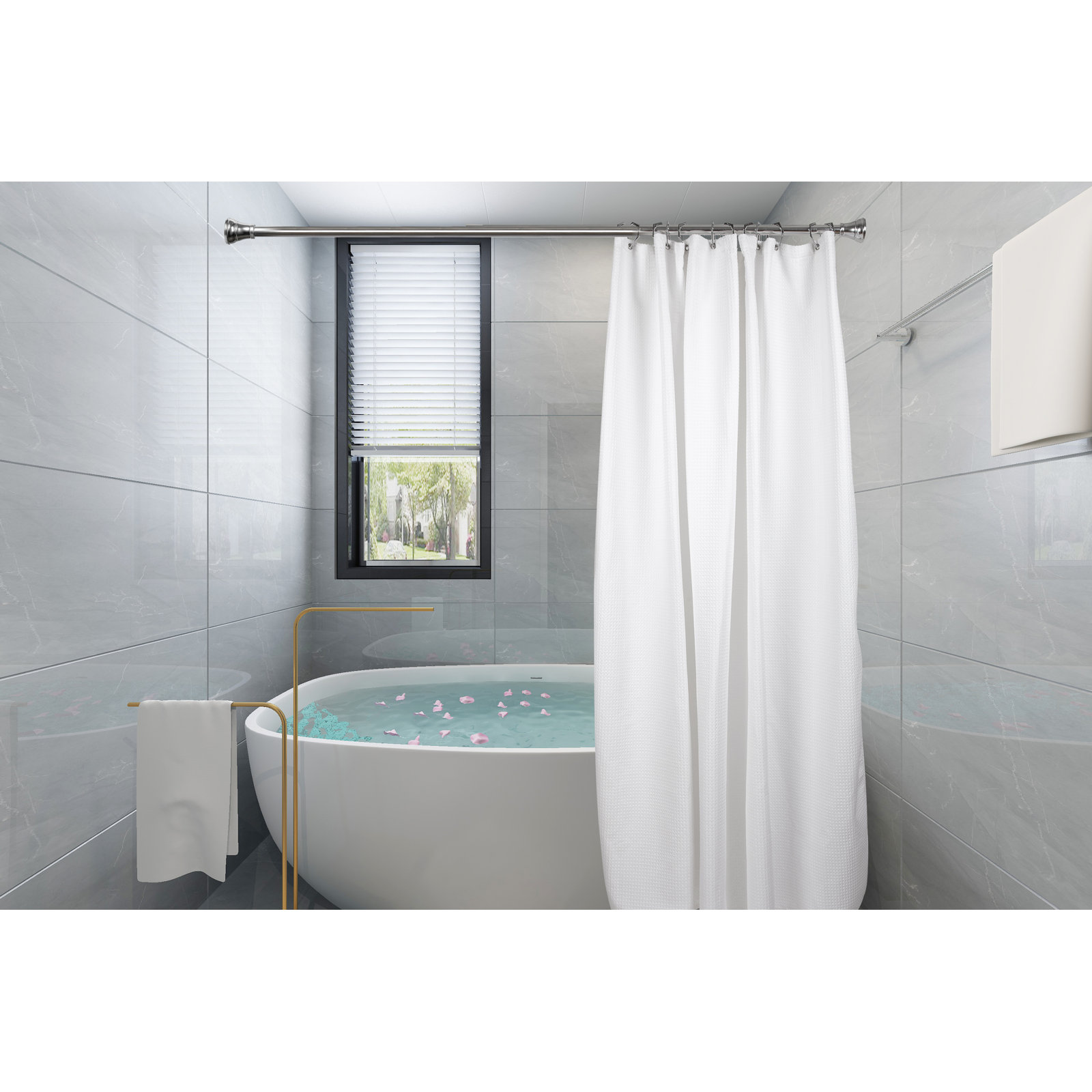 Zinc Shower Curtain Hook, Chrome