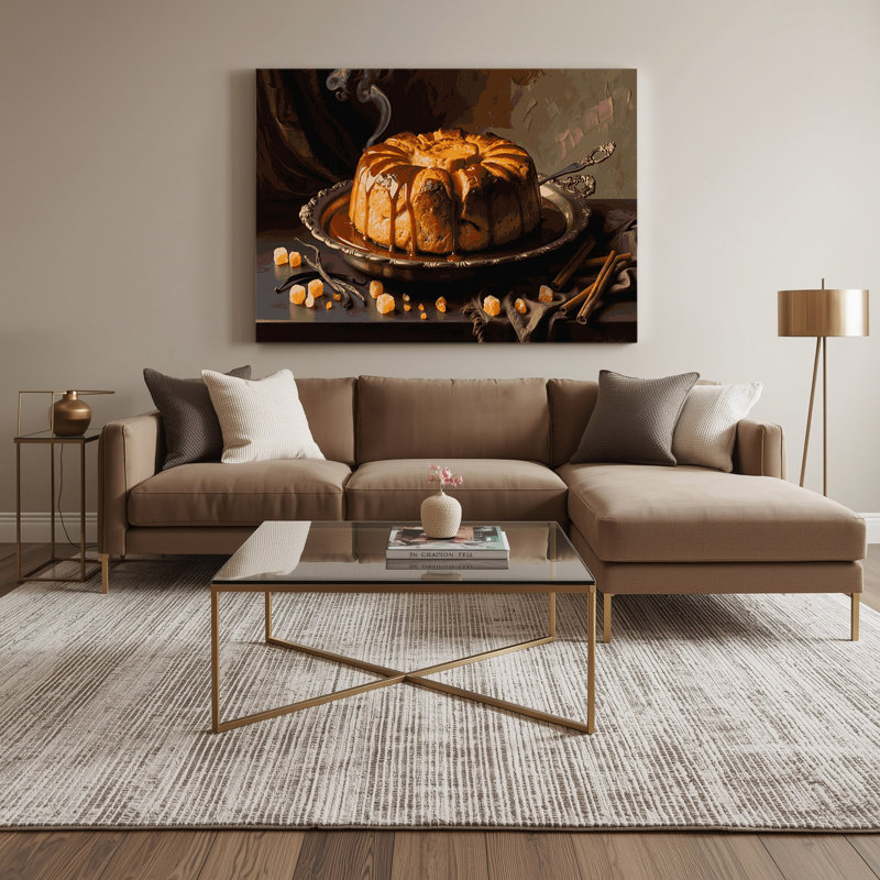 Art mural sur toile, "Desserts Bread pudding", H 11 po x l 14 po