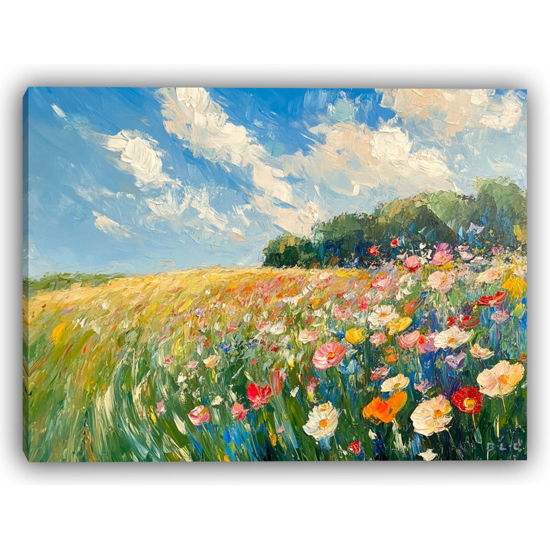 Tranquil Harmony in Bloom Canvas Wall Art, 16" H x 24" W