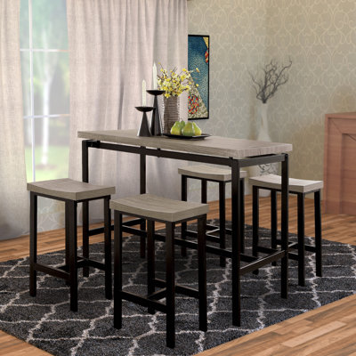 Ensemble de table de pub 5 pièces en bois Mounce