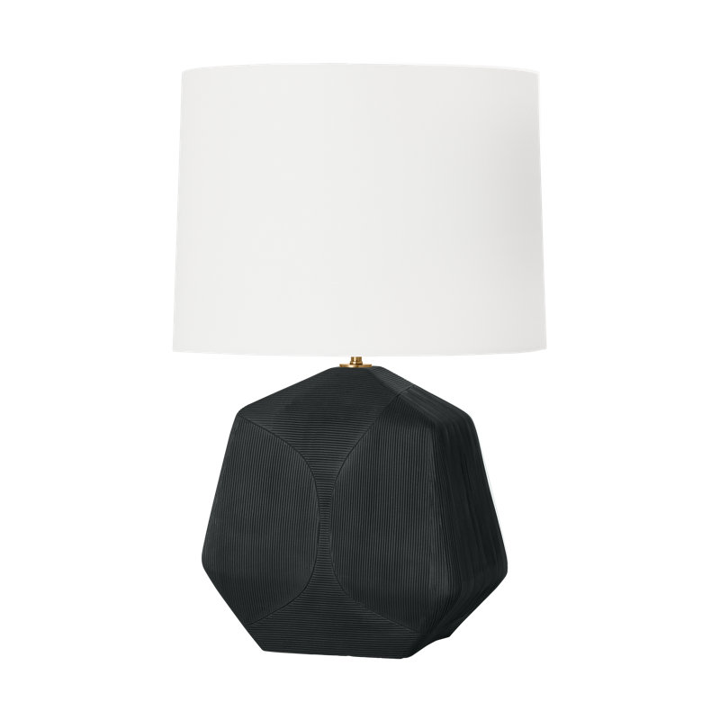 Tallulah Table Lamp, Rough Black