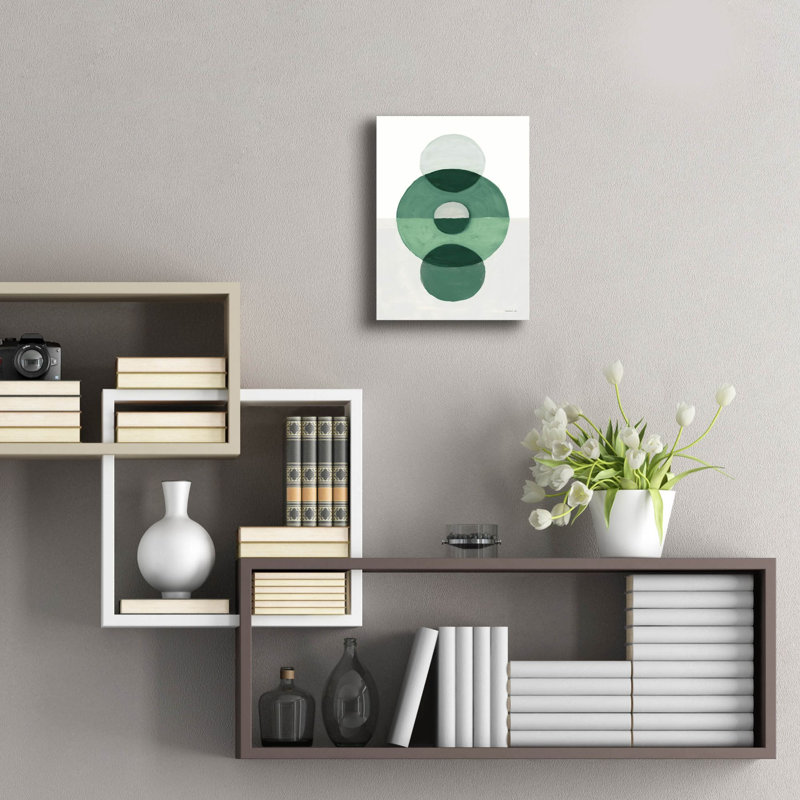 Art mural en verre «In Entre 2 Green» par Danhui Nai, H 16 po x l 12 po x P 0,13 po