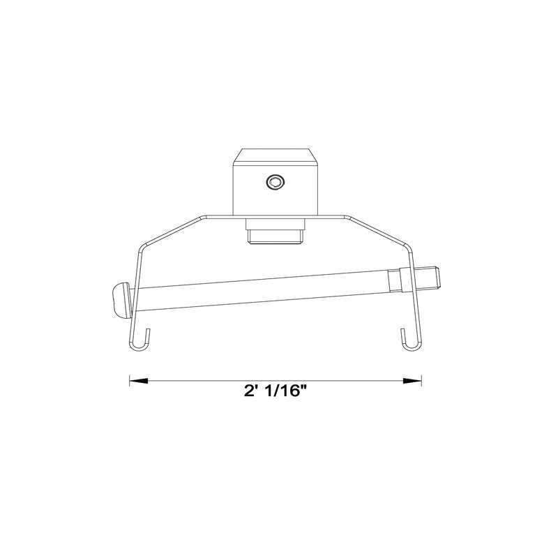 W Track Suspension Hanger Clip, Noir