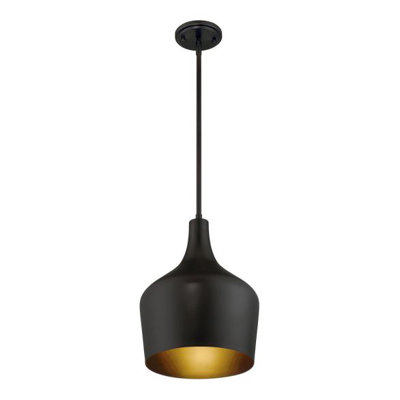 Venegas 1-Light Single Bell Pendant in Oil Rubbed Bronze