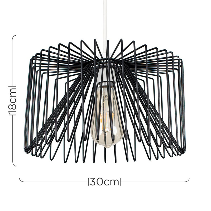 Ayoub 1 - Light Black Drum Pendant, Included
