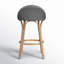 Tabouret de comptoir à dossier bas Ellie-1423097676
