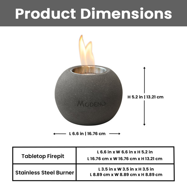 TerraFlame 3.5-in x 3.5-in Bio-ethanol Fireplace in the Gel & Ethanol  Fireplaces department at