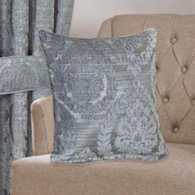 Kevinson Indoor / Outdoor Floral Square Euro Cushion Cover, 56 x 56cm, Grey