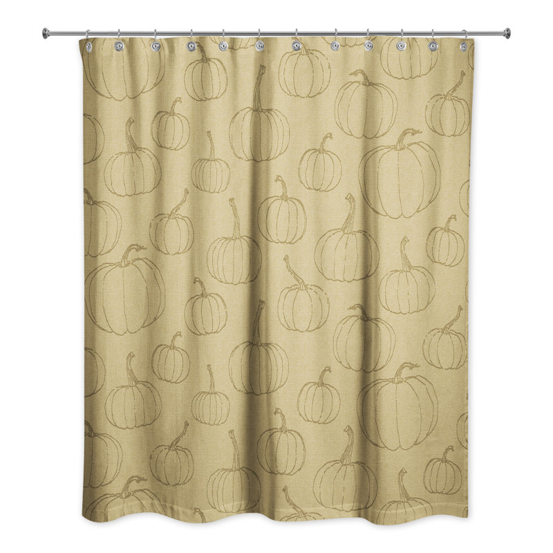 No Pattern And Not Solid Color Shower Curtain, Yellow