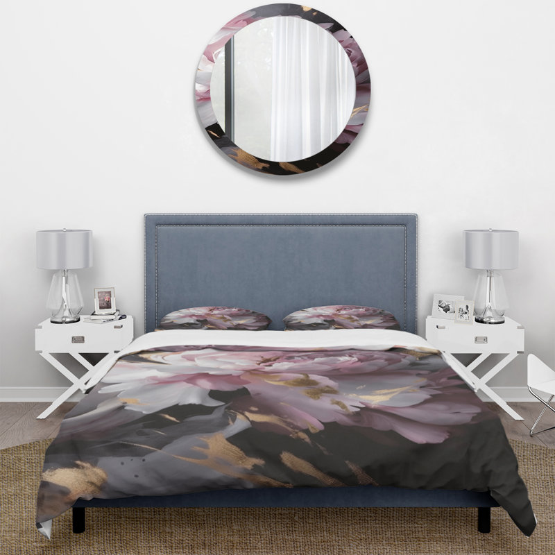 Ensemble de housse de couette en microfibre / polyester Harmonious, Housse de couette pour très grand lit et 2 très