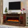 Aira 70"W Farmhouse Fireplace TV Stand With Timer, Wood Media Console For TVs Up To 80" With Fireplace Included