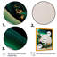 Vert émeraude et vagues abstraites dorées II - peinture sur toile-663962207-663962200