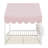 Wooden Floor Bed,House-Shaped Daybed With Fense,3 Storage Bookshelves,Curtain And LED Light-125516523