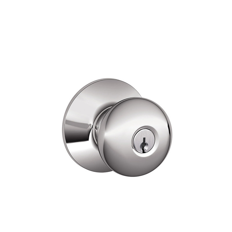 Ensemble de boutons d'entrée avec clé ronde Plymouth F Series, Chrome brillant