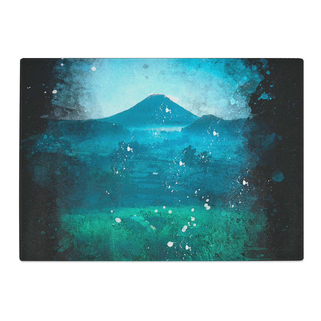 Tempered Glass Mountain View in Bali Chopping Board