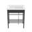 Deervalley 28"W x 34.5"H Freestanding Laundry Sink with Integrated Washboard and Black Metal Frame