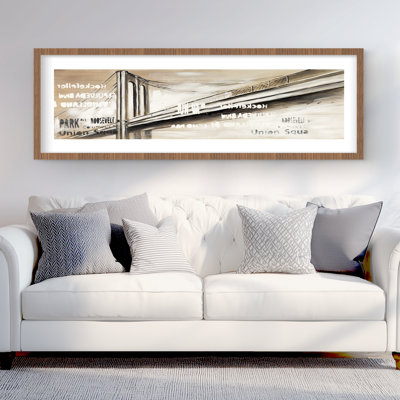 Reproduction matte encadrée City Bridge | Art moderne de décoration intérieure