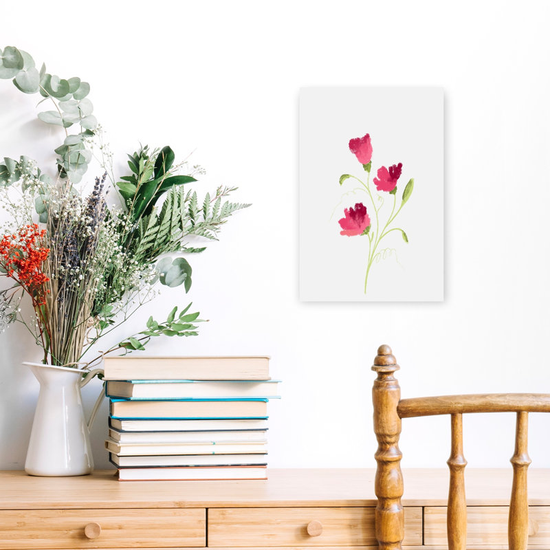 «Delicate Pink Blooms», art floral délicat, H 18 po x l 12 po